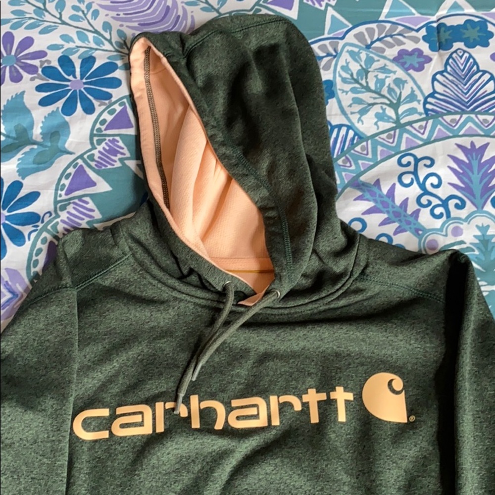 Dark green carhartt sweatshirt